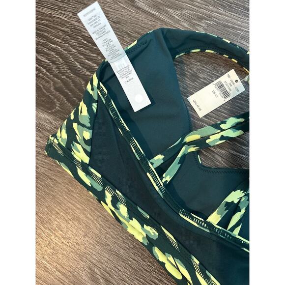 NWT OFFLINE Bye Aerie Cheetah Print Sports Bra Size XS Green - Picture 4 of 4